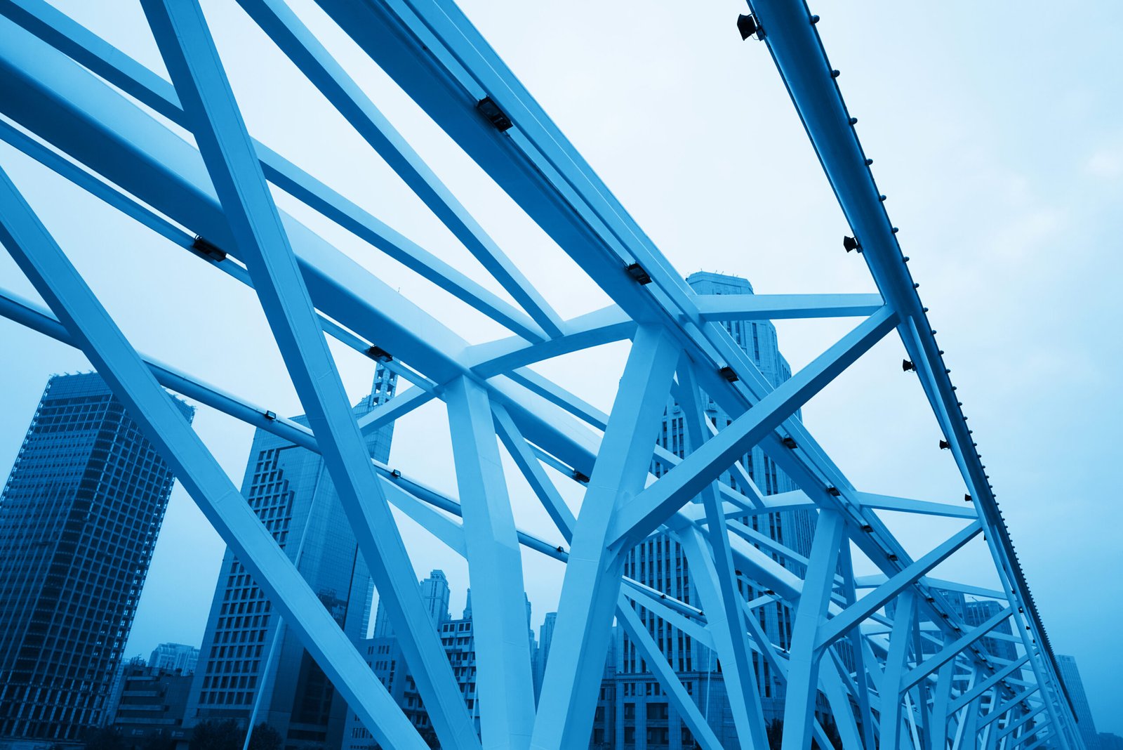 Close-up of Bridge Building Frame